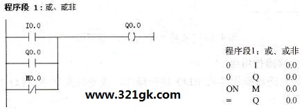 或、或非及输出指令示例