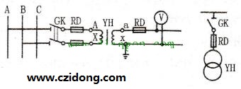 单相电压互感器的接线方式